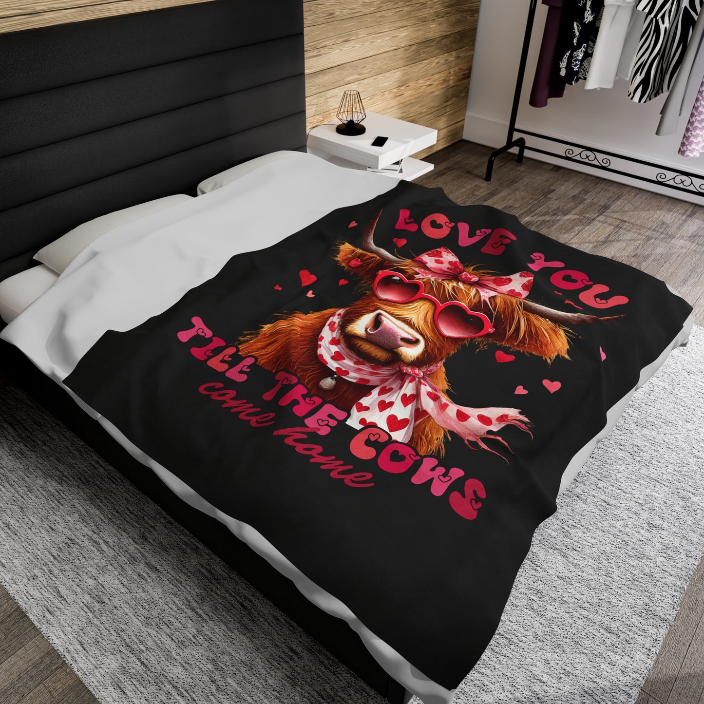 Love You Velveteen Plush Blanket