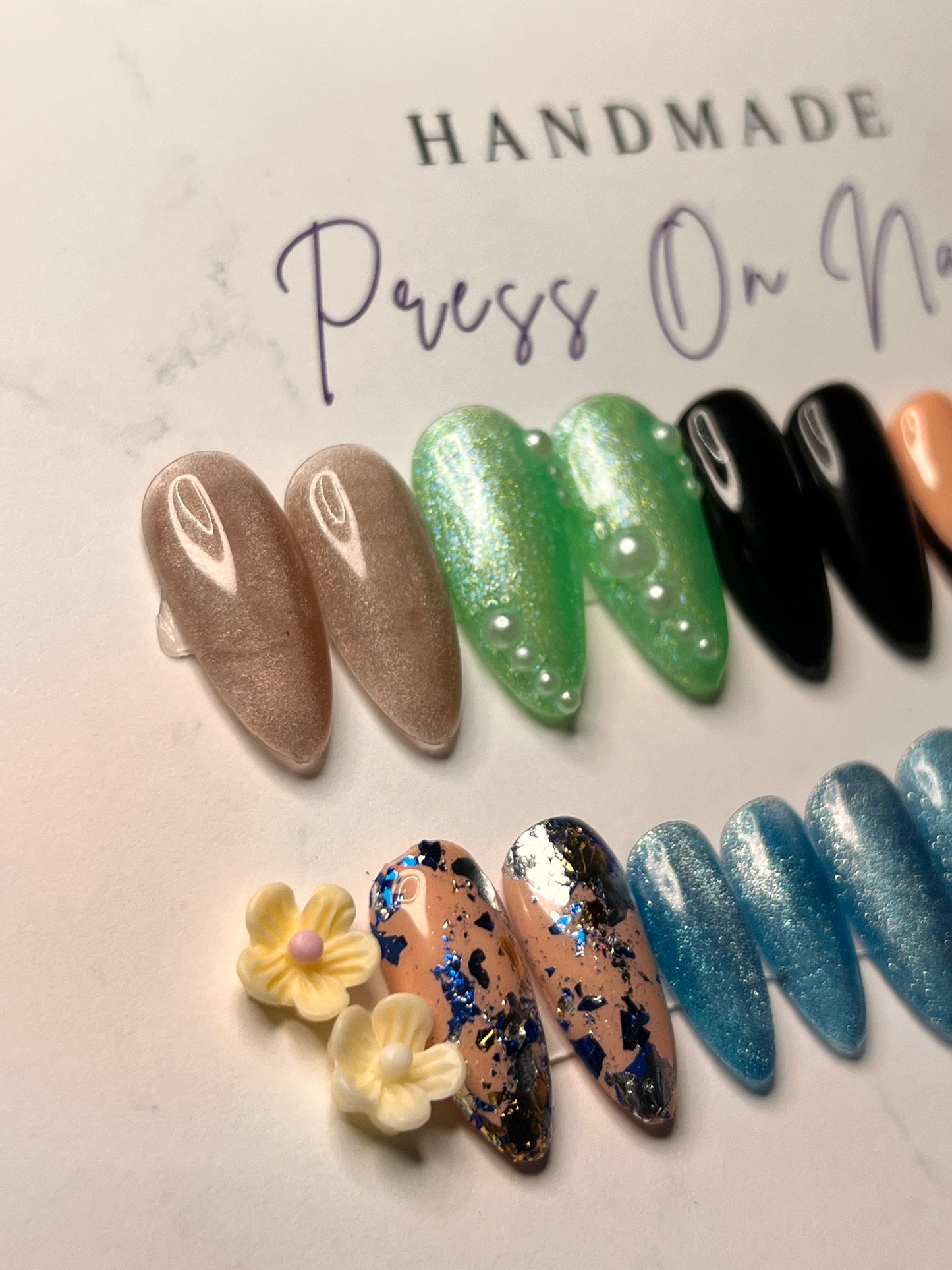 Abstract Blue Medium Almond