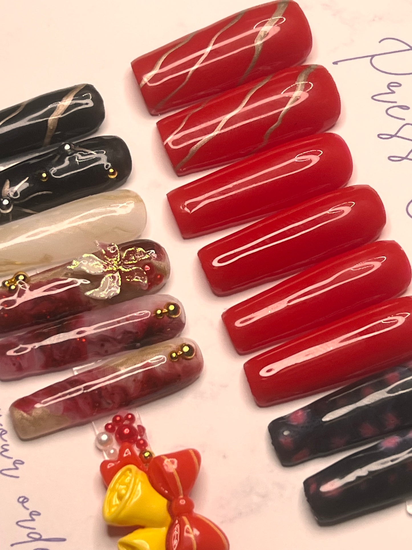 Red Abstract Long Square