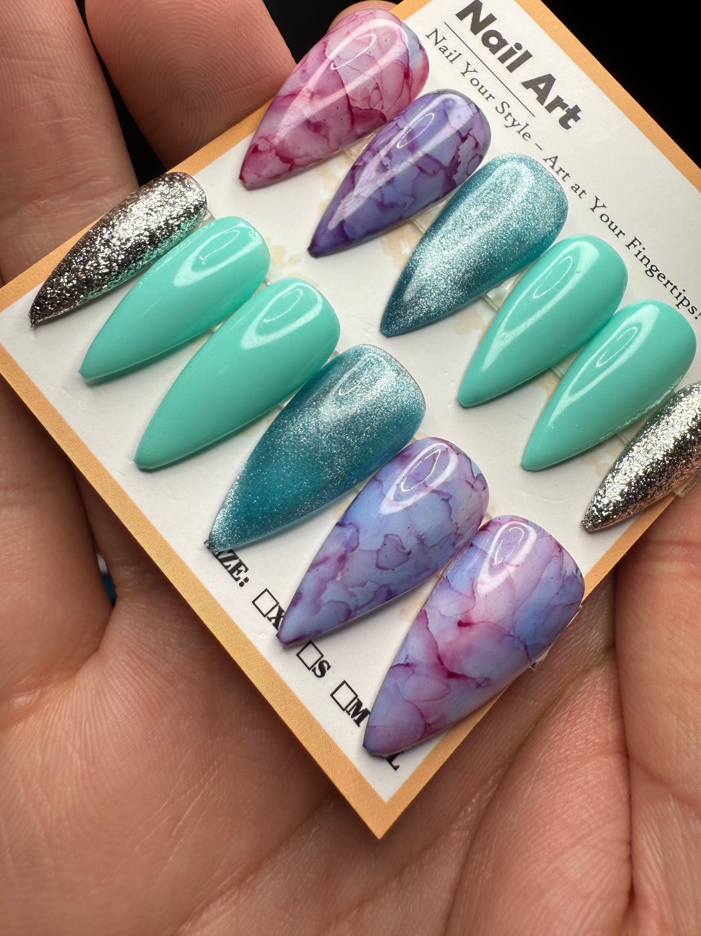 Cotton Candy Short Stiletto