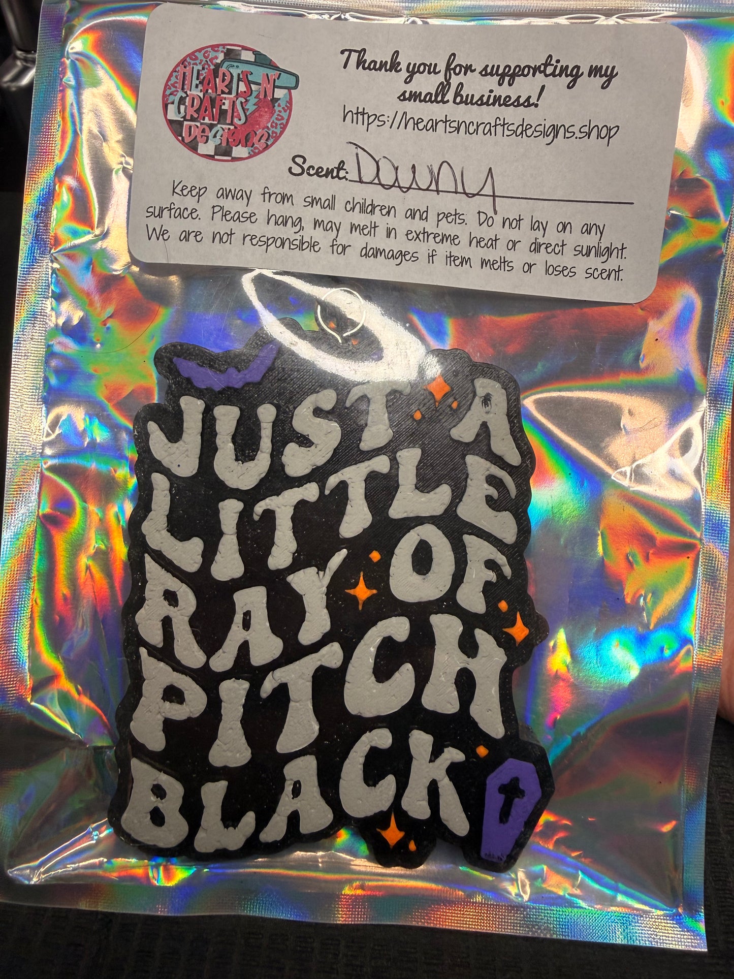 Just A Little Ray Of Pitch Black, Downy scent