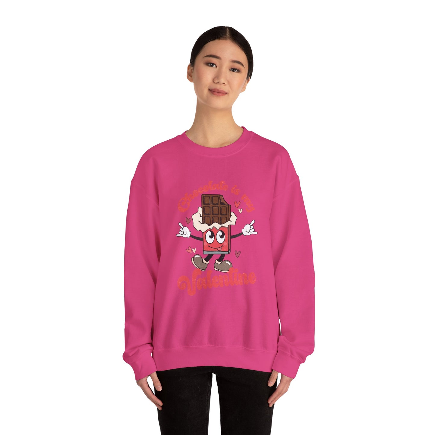 Chocolate is My Valentine Unisex Heavy Blend™ Crewneck Sweatshirt