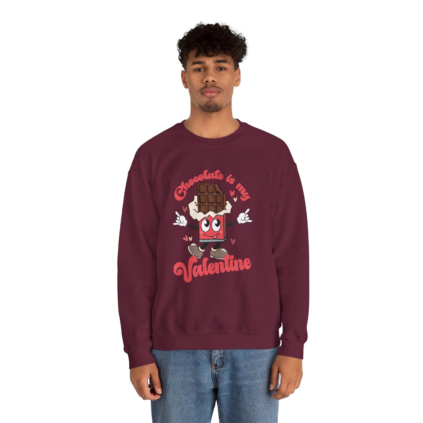 Chocolate is My Valentine Unisex Heavy Blend™ Crewneck Sweatshirt