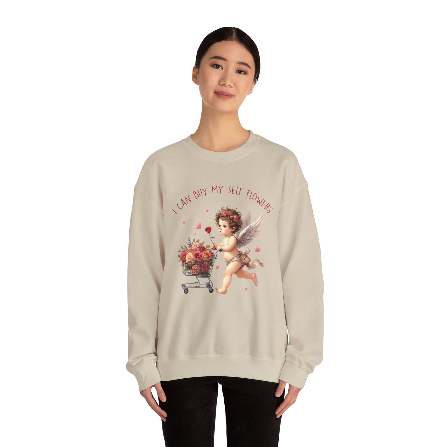 I Can Buy Myself Flowers Unisex Heavy Blend™ Crewneck Sweatshirt