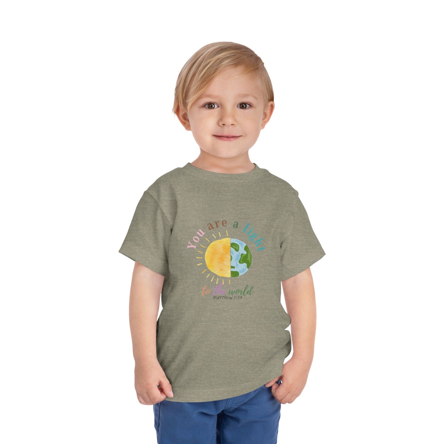 You Are A Light To The World Toddler Short Sleeve Tee