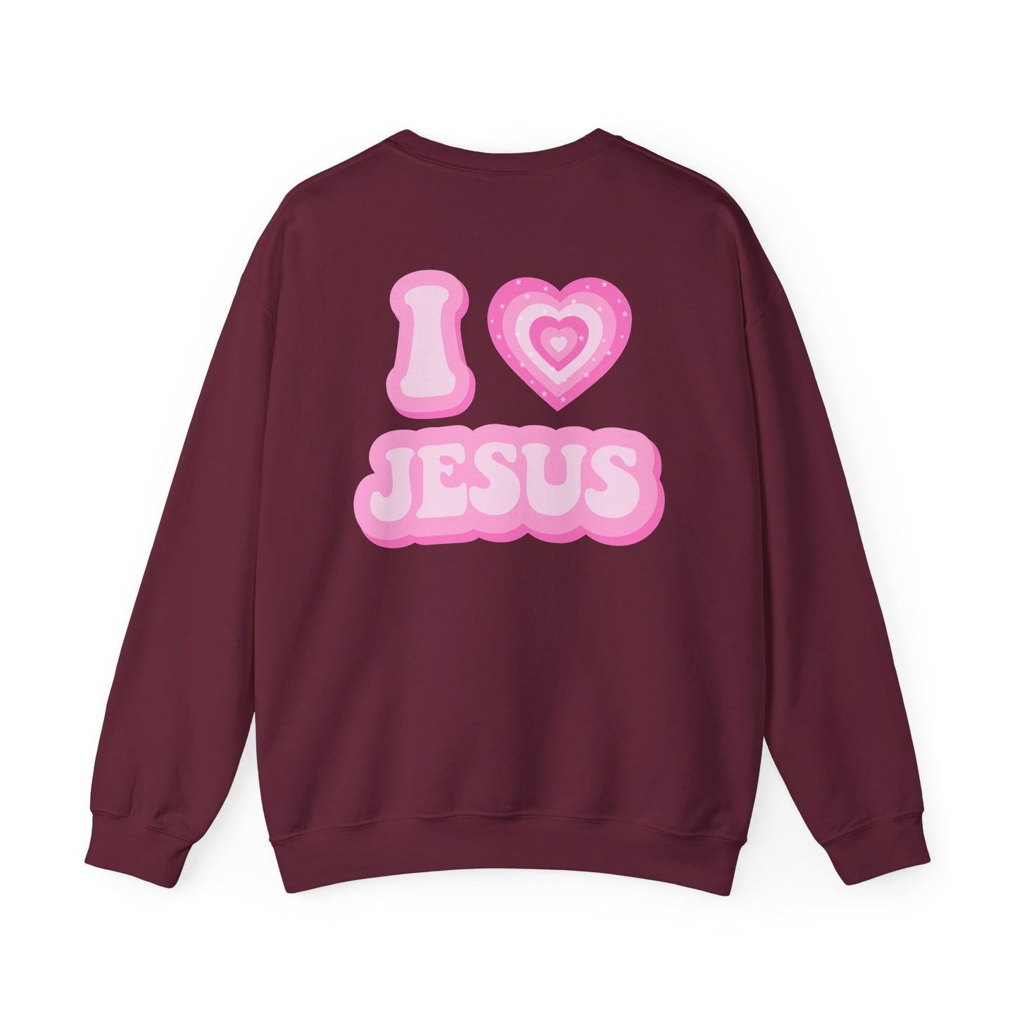 I 💗 Jesus Unisex Heavy Blend™ Crewneck Sweatshirt