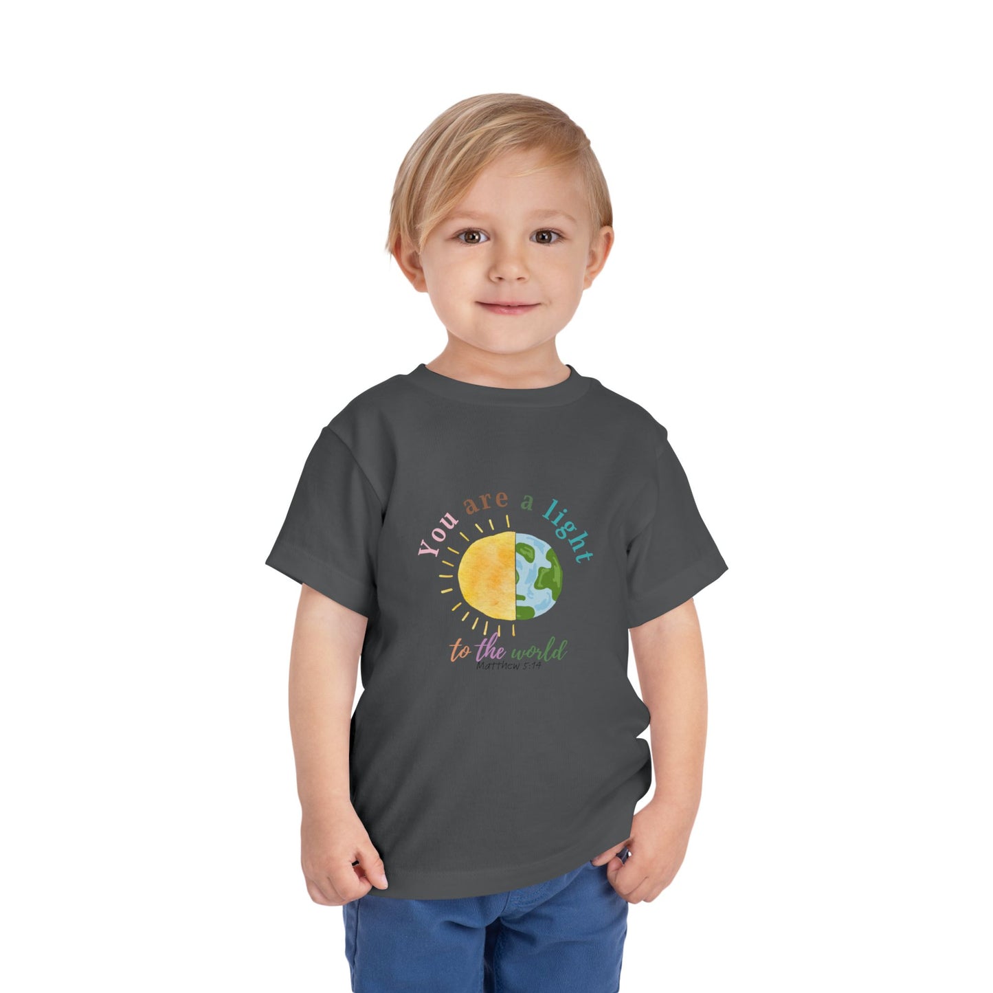 You Are A Light To The World Toddler Short Sleeve Tee