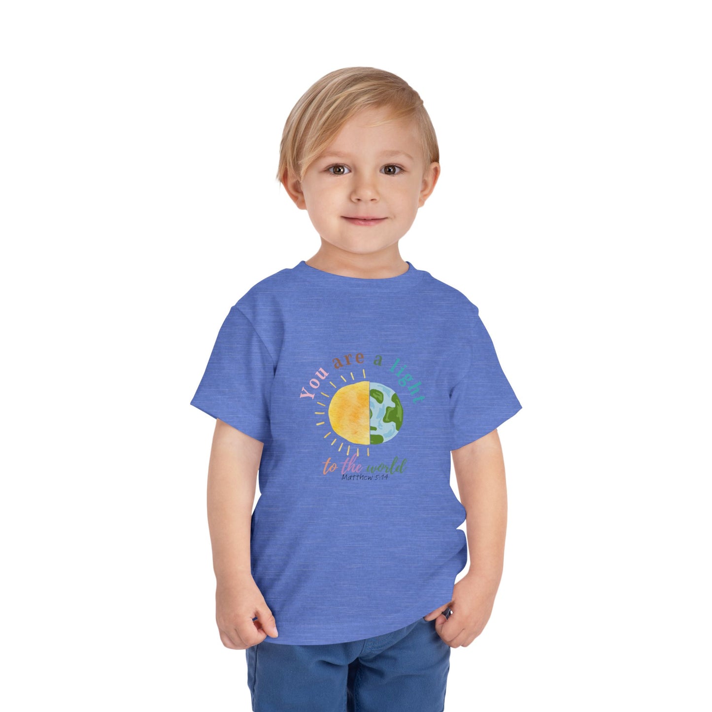 You Are A Light To The World Toddler Short Sleeve Tee