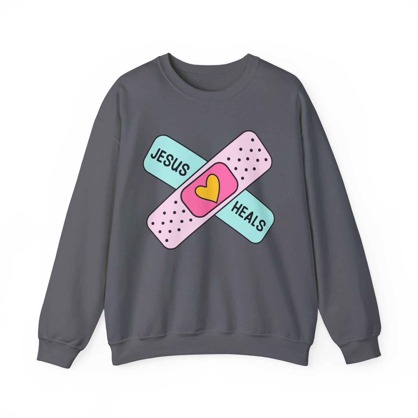 Jesus Heals Unisex Heavy Blend™ Crewneck Sweatshirt