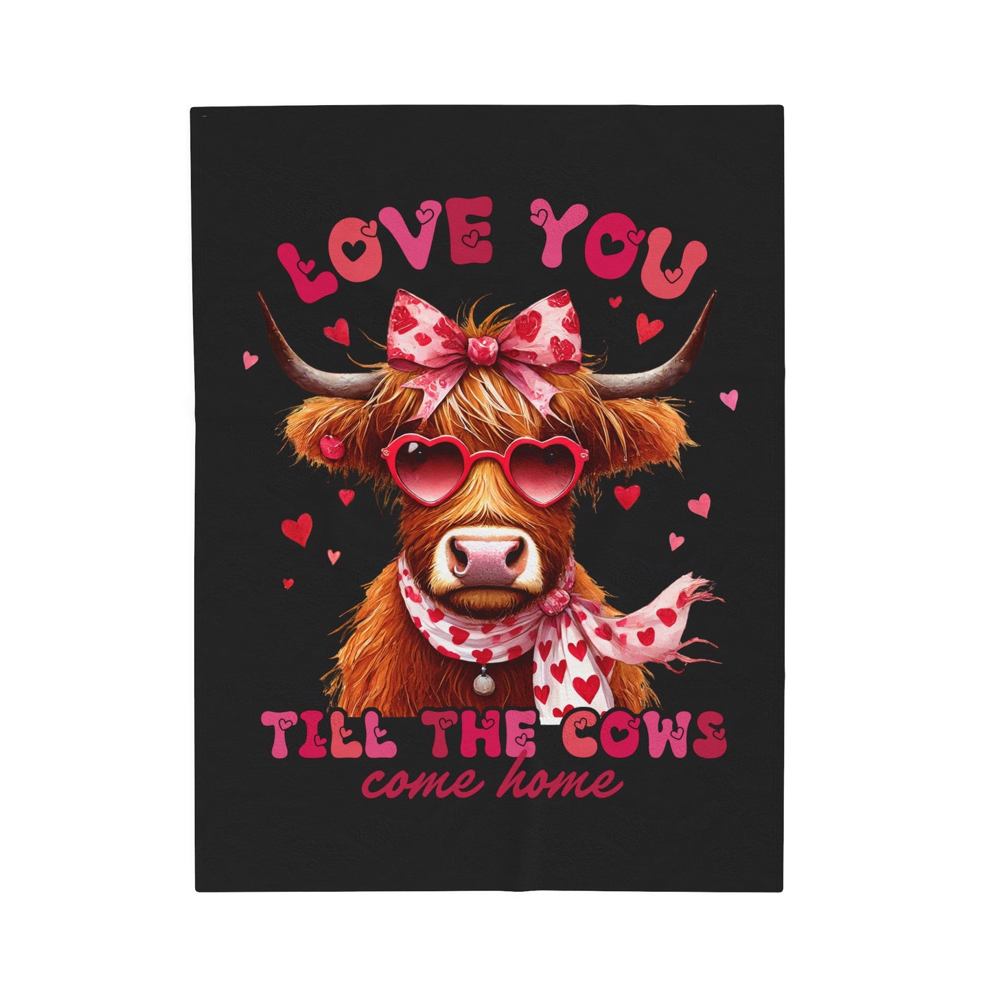 Love You Velveteen Plush Blanket