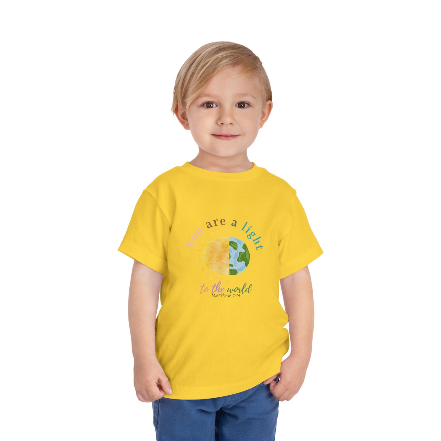 You Are A Light To The World Toddler Short Sleeve Tee