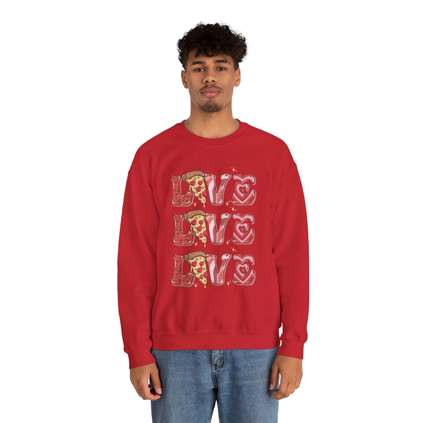 PIZZA Love Unisex Heavy Blend™ Crewneck Sweatshirt