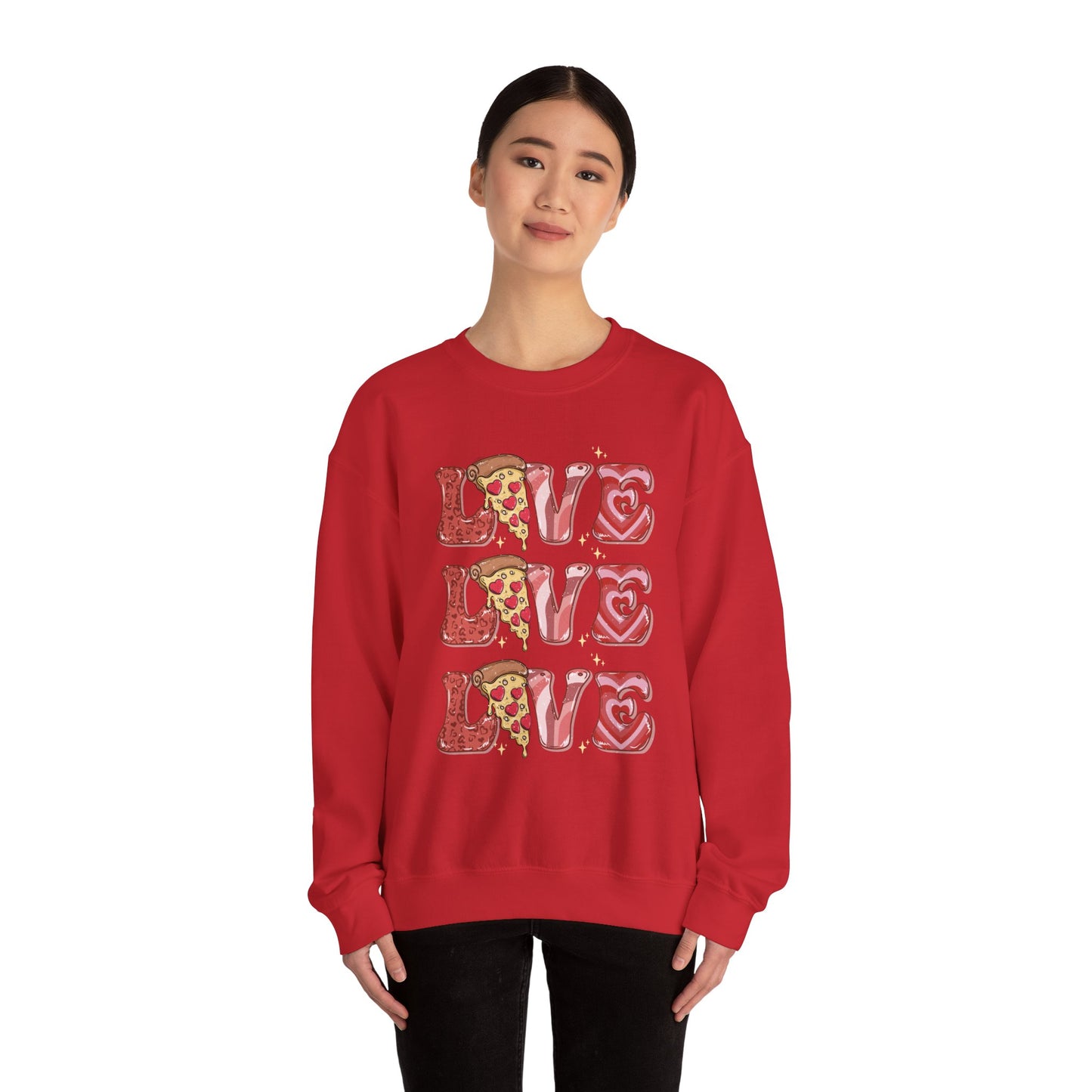 PIZZA Love Unisex Heavy Blend™ Crewneck Sweatshirt