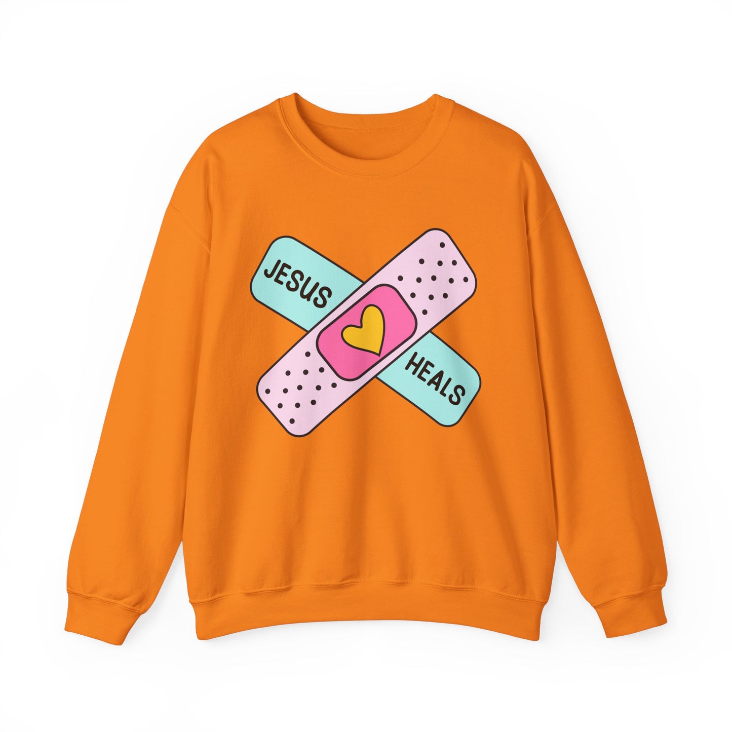 Jesus Heals Unisex Heavy Blend™ Crewneck Sweatshirt