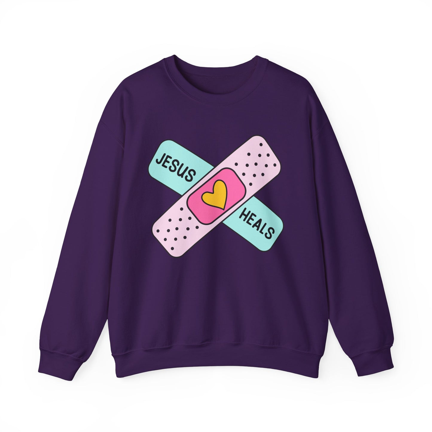 Jesus Heals Unisex Heavy Blend™ Crewneck Sweatshirt