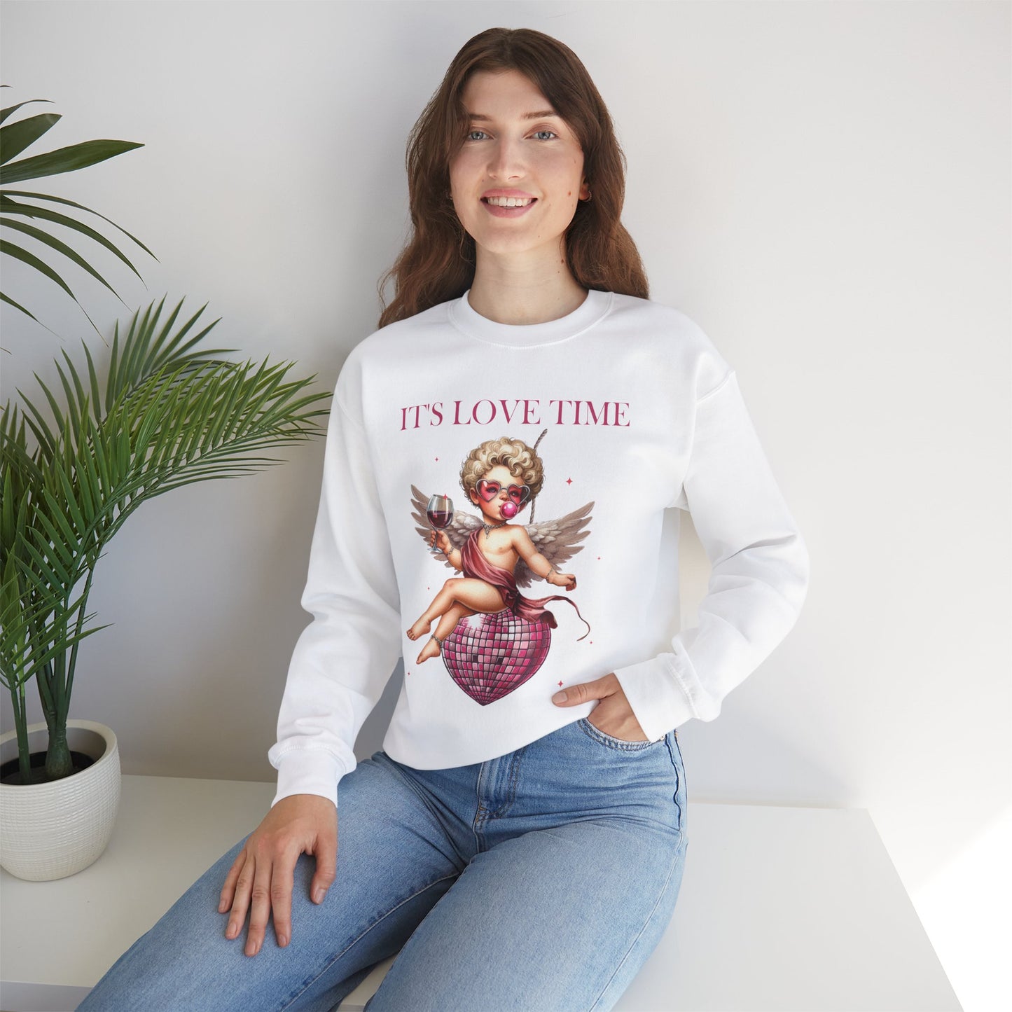 It’s Love Time Unisex Heavy Blend™ Crewneck Sweatshirt