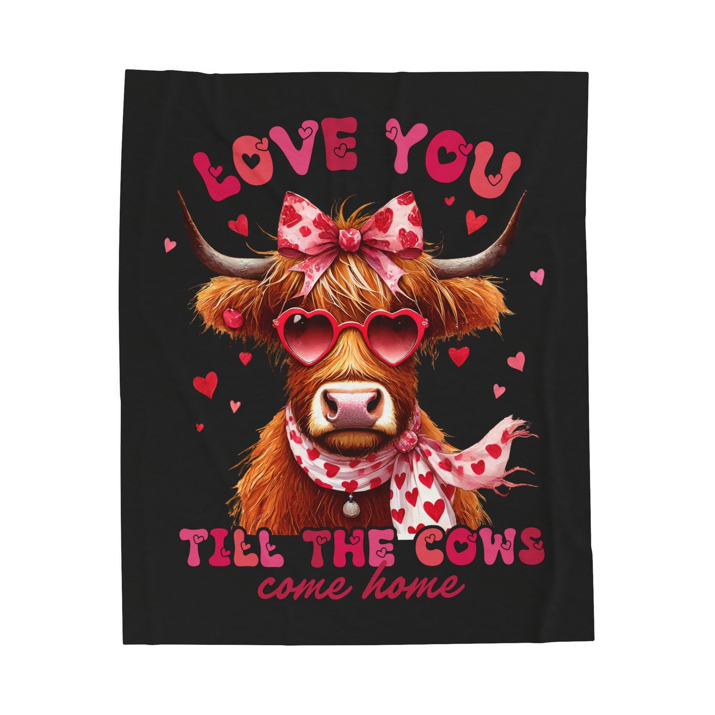 Love You Velveteen Plush Blanket