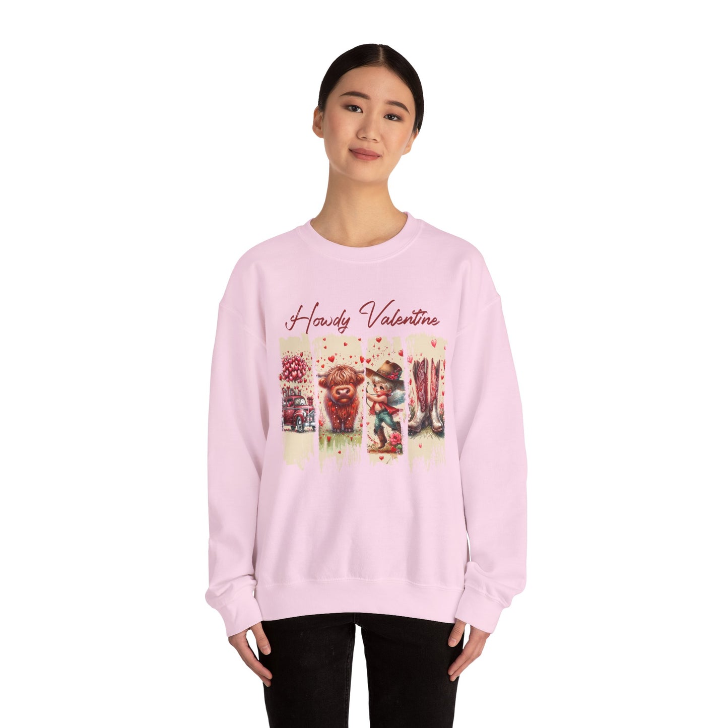 HOWDY Valentine Unisex Heavy Blend™ Crewneck Sweatshirt