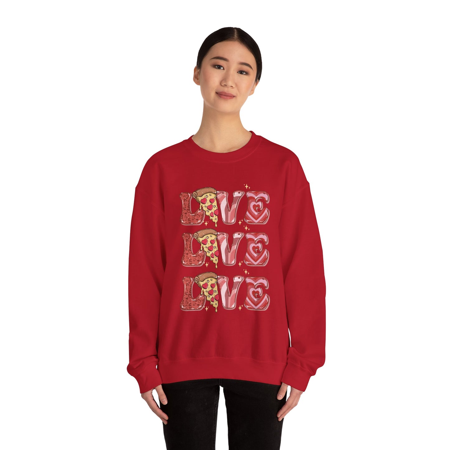 PIZZA Love Unisex Heavy Blend™ Crewneck Sweatshirt