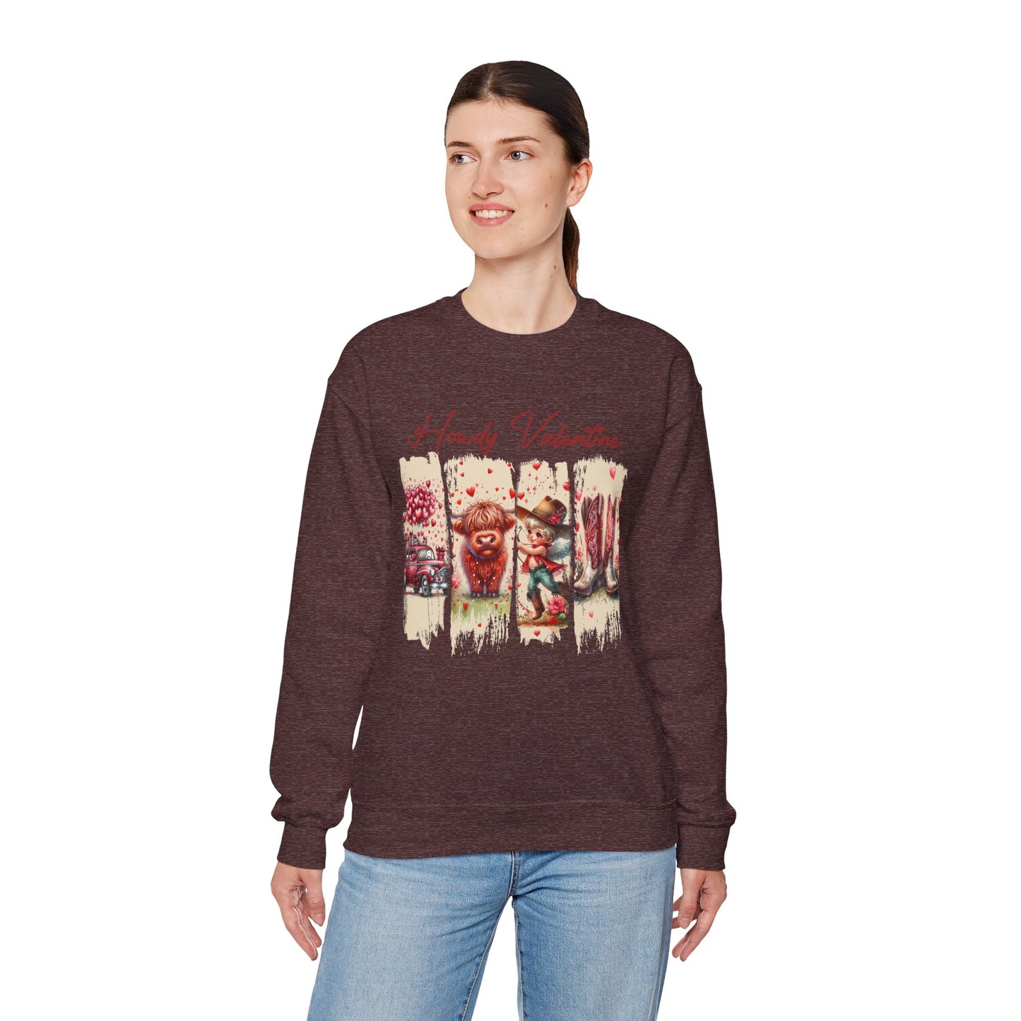 HOWDY Valentine Unisex Heavy Blend™ Crewneck Sweatshirt