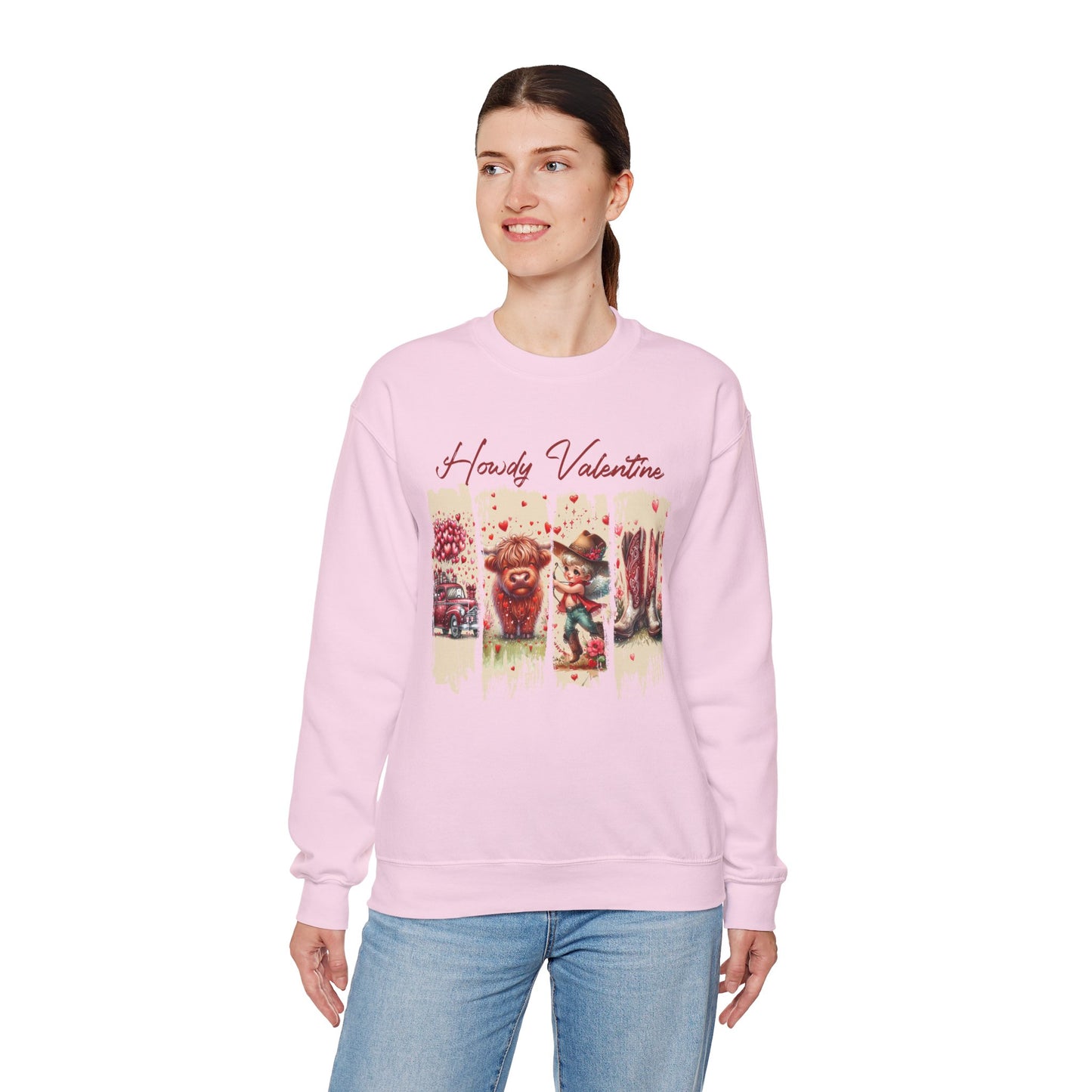 HOWDY Valentine Unisex Heavy Blend™ Crewneck Sweatshirt