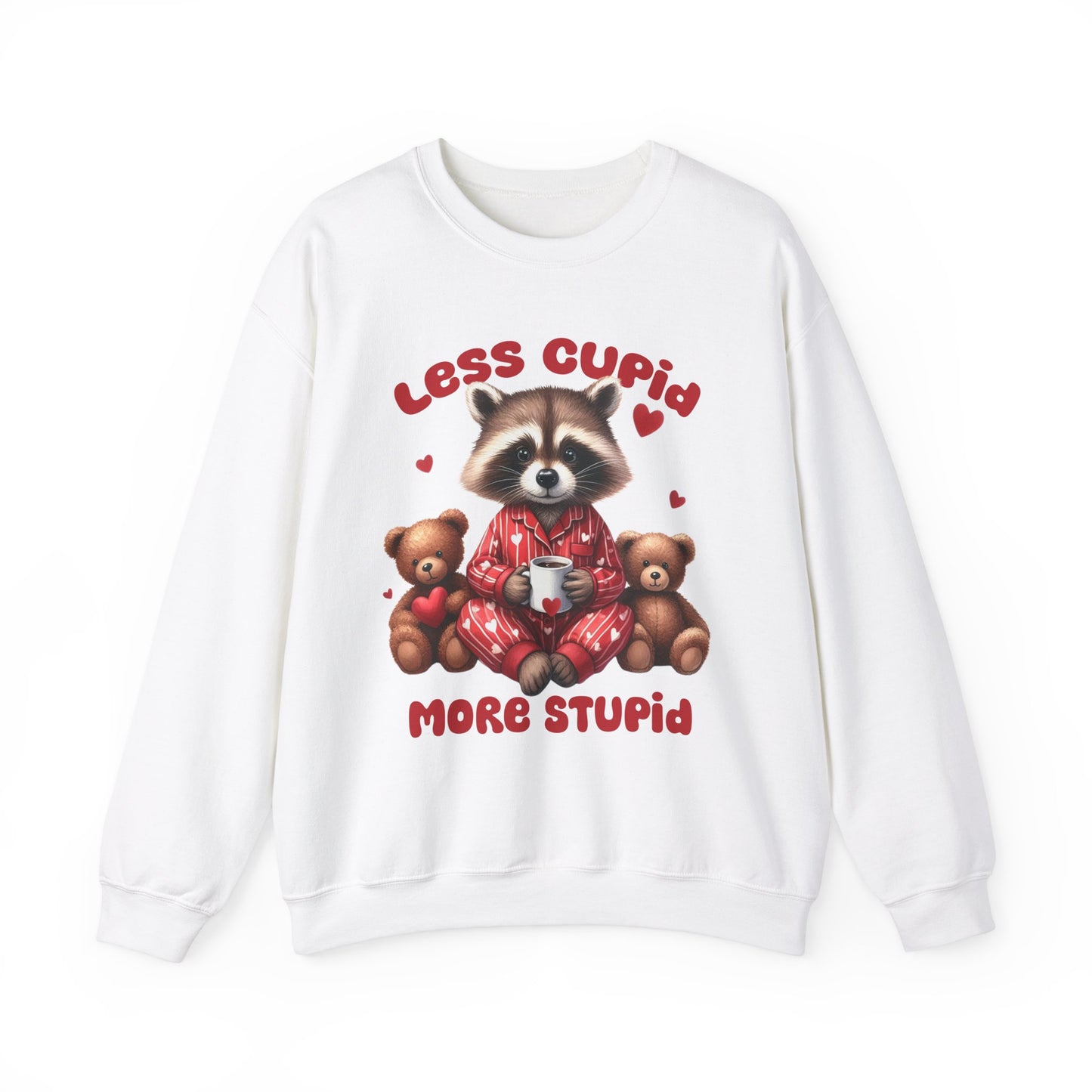 Less Cupid More Stupid Unisex Heavy Blend™ Crewneck Sweatshirt