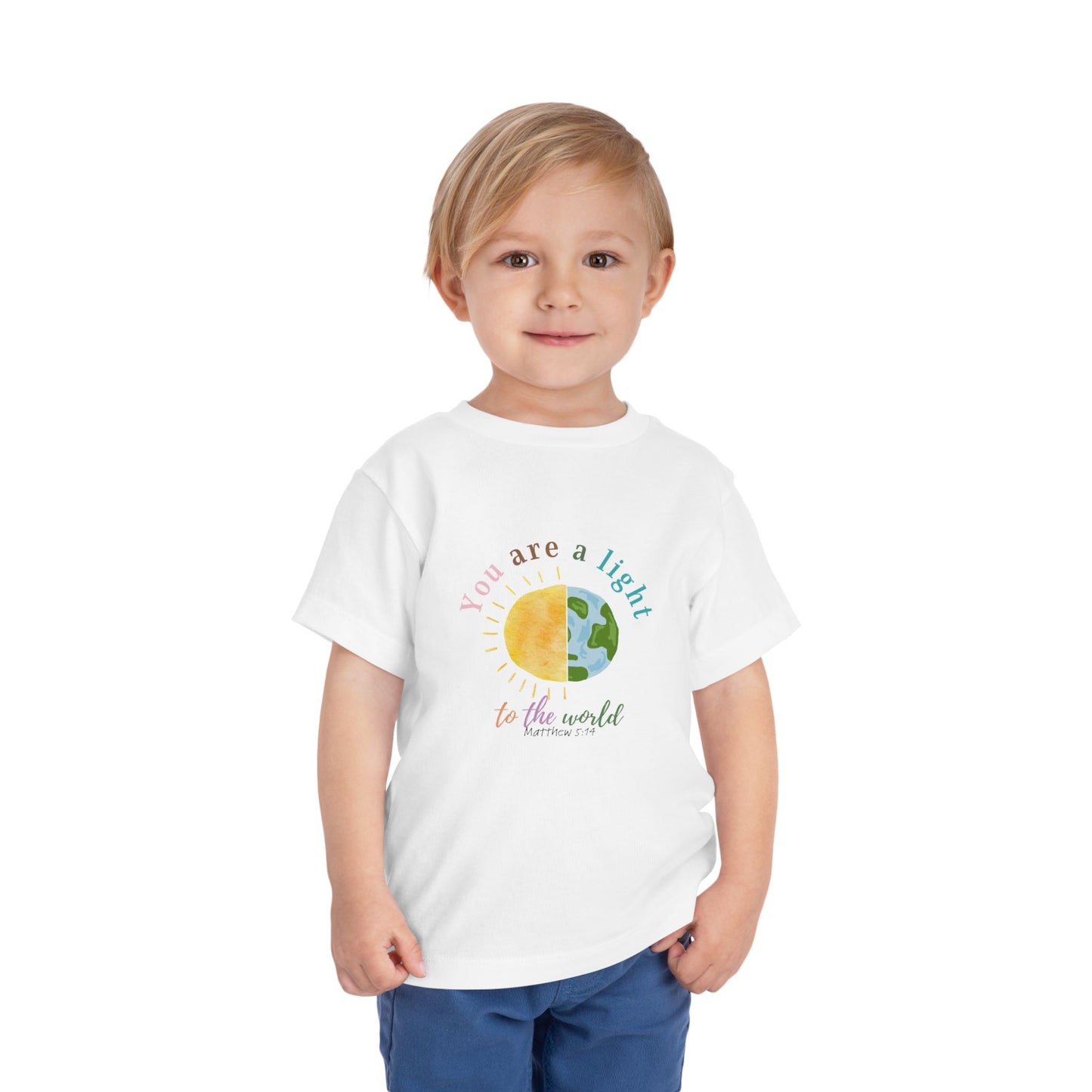 You Are A Light To The World Toddler Short Sleeve Tee