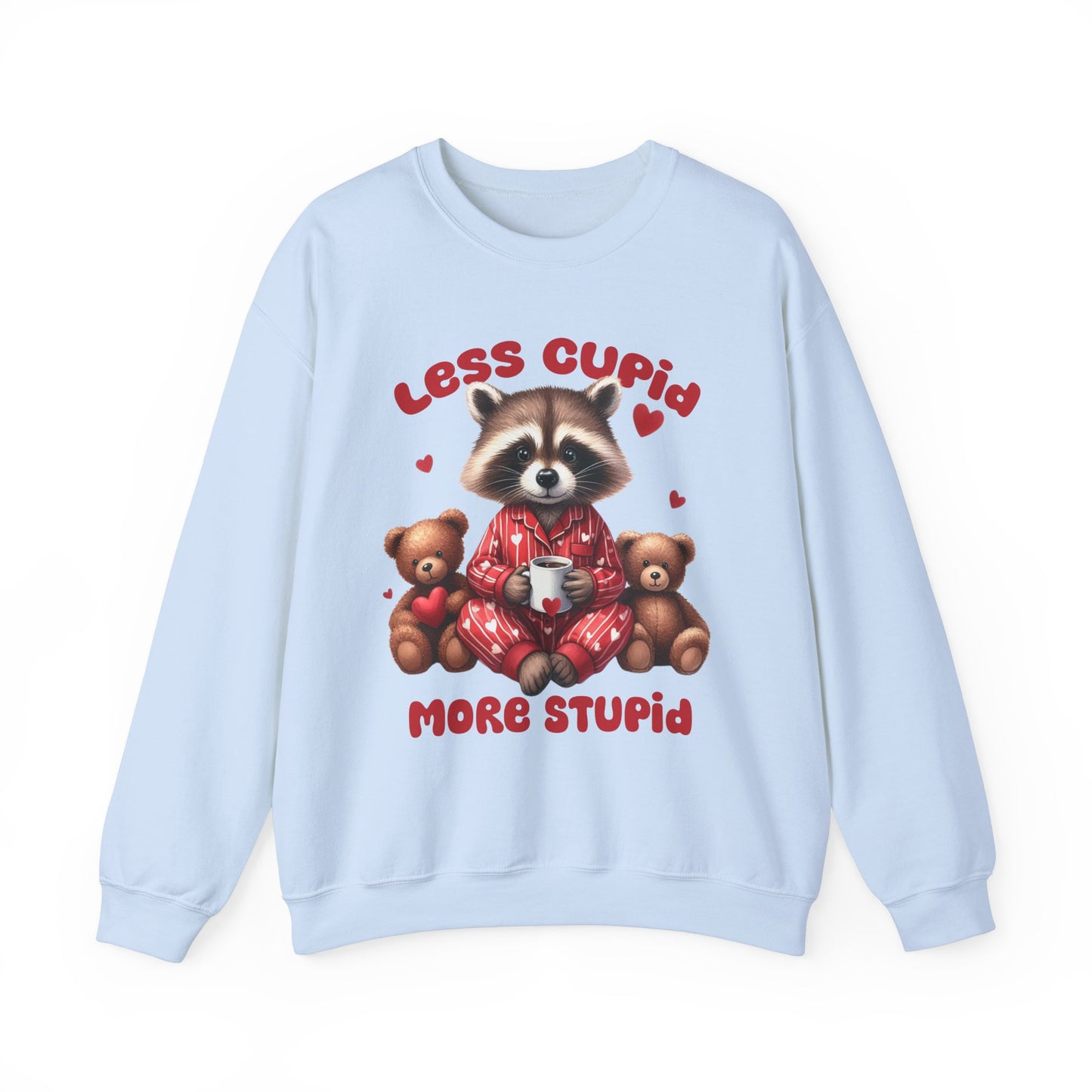 Less Cupid More Stupid Unisex Heavy Blend™ Crewneck Sweatshirt