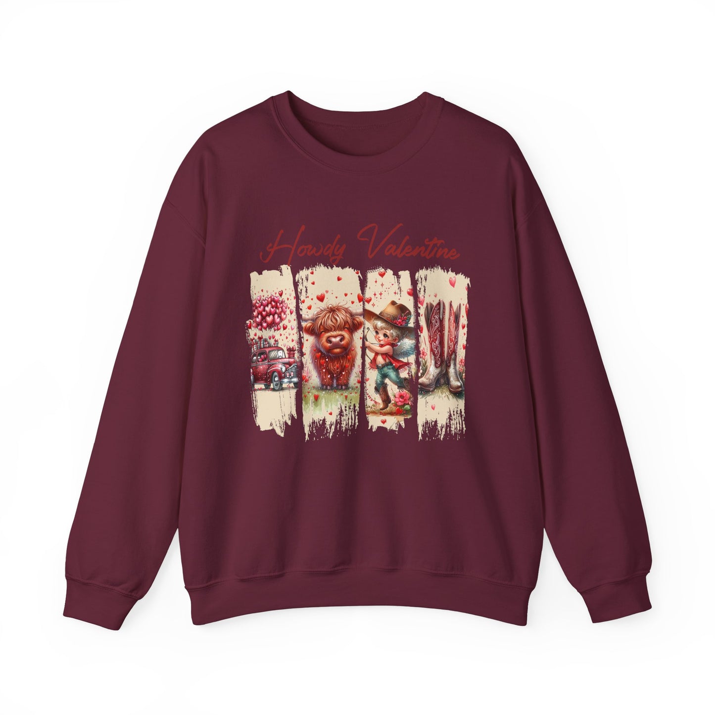 HOWDY Valentine Unisex Heavy Blend™ Crewneck Sweatshirt