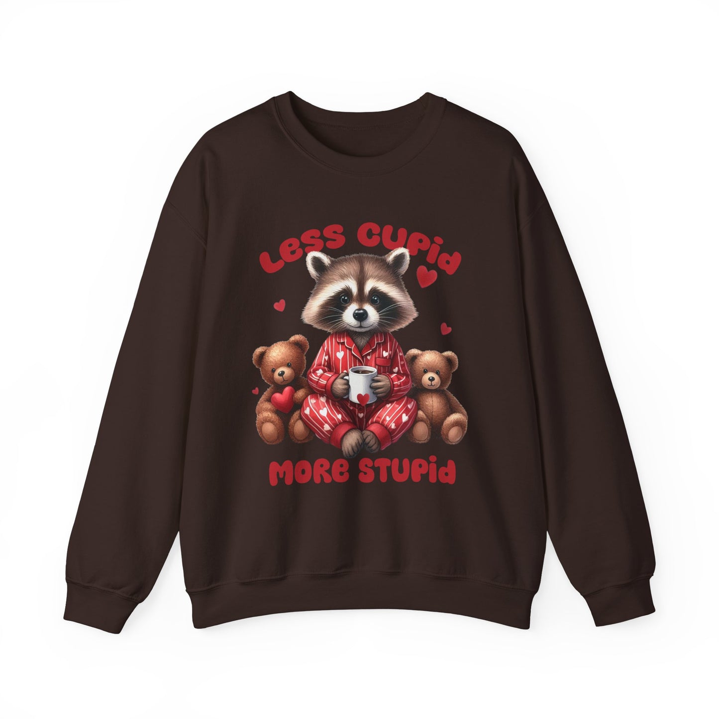 Less Cupid More Stupid Unisex Heavy Blend™ Crewneck Sweatshirt