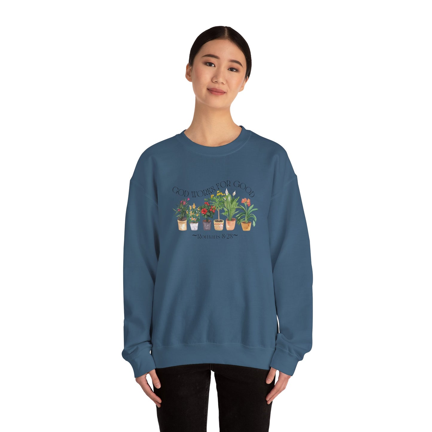God Works For Good Unisex Heavy Blend™ Crewneck Sweatshirt