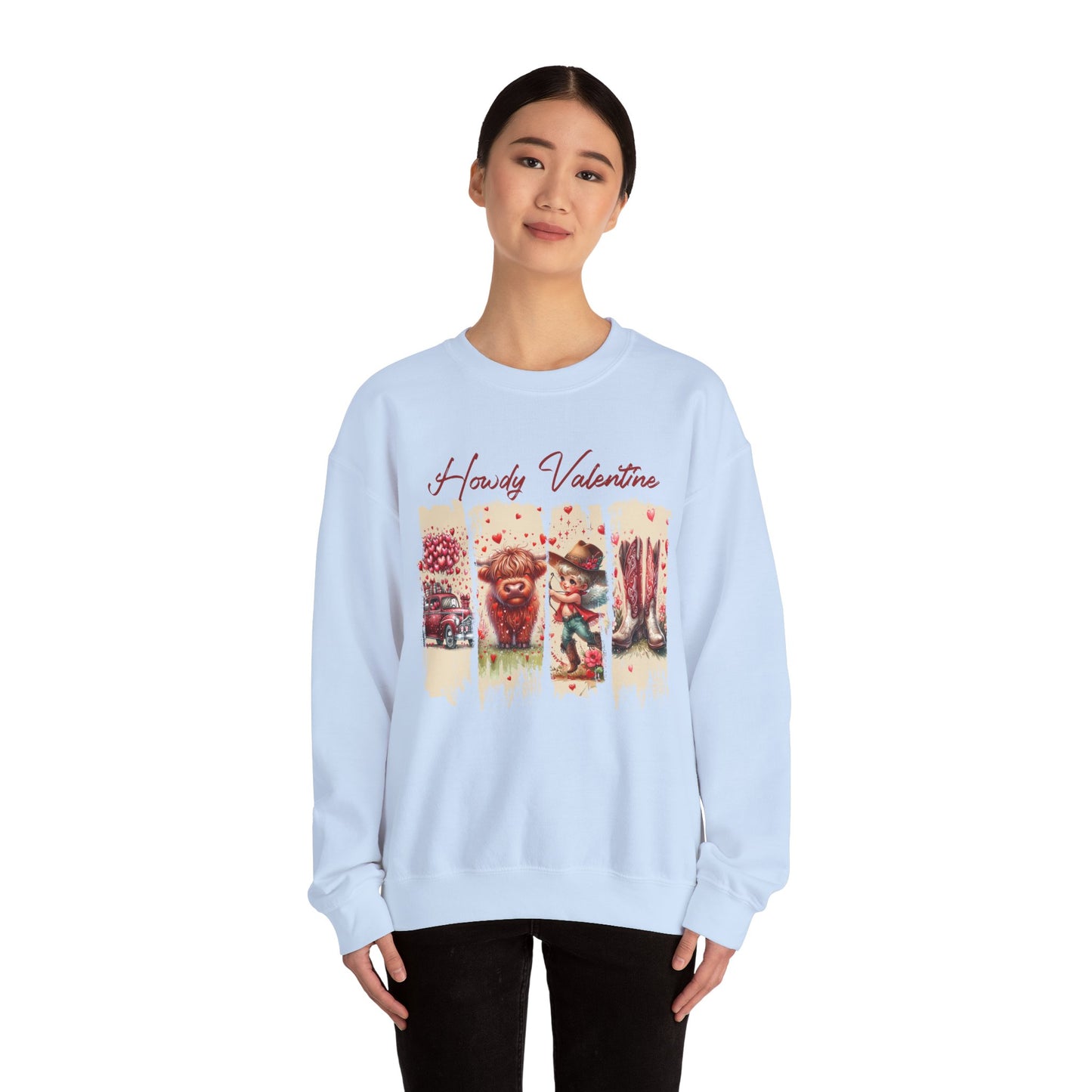 HOWDY Valentine Unisex Heavy Blend™ Crewneck Sweatshirt