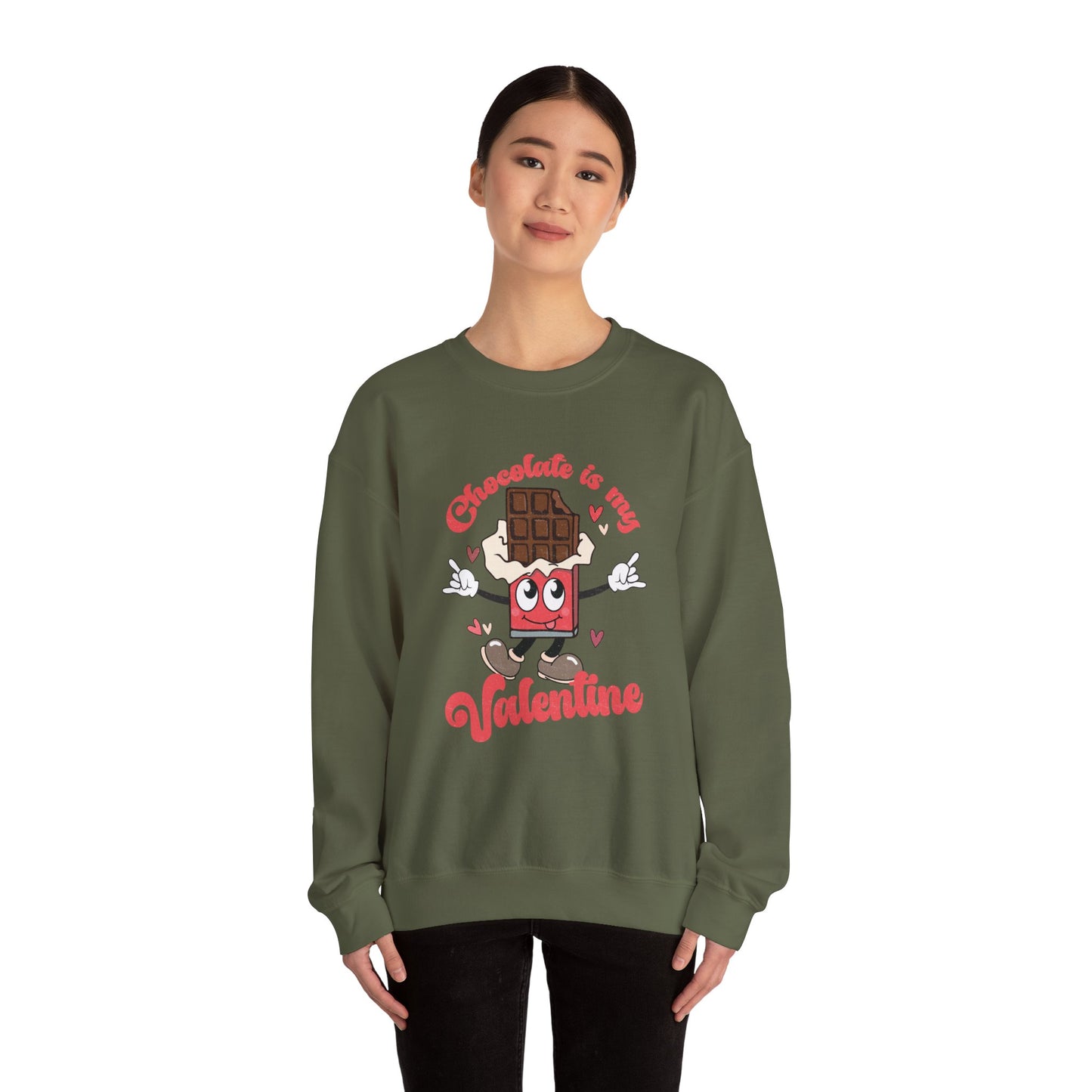 Chocolate is My Valentine Unisex Heavy Blend™ Crewneck Sweatshirt