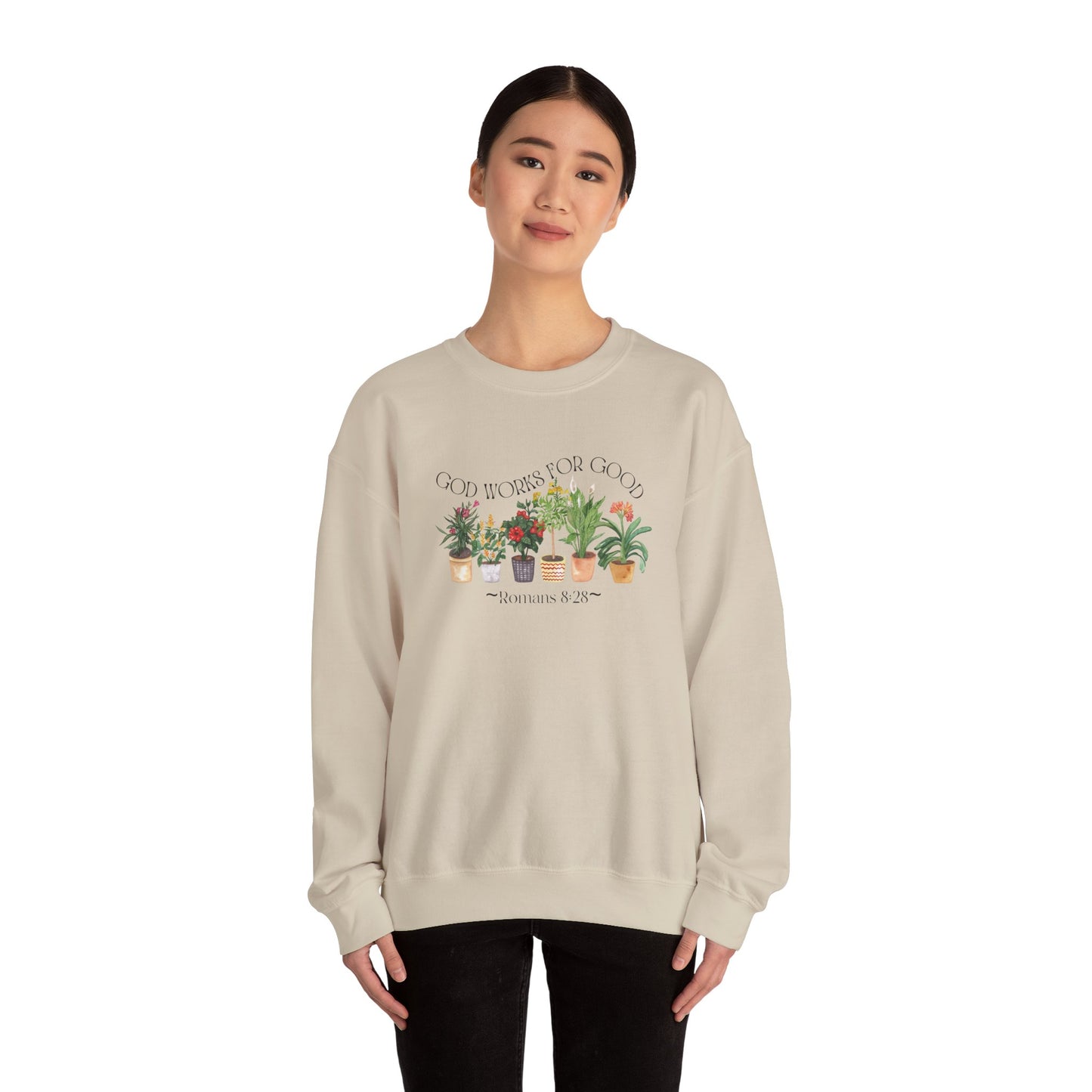 God Works For Good Unisex Heavy Blend™ Crewneck Sweatshirt