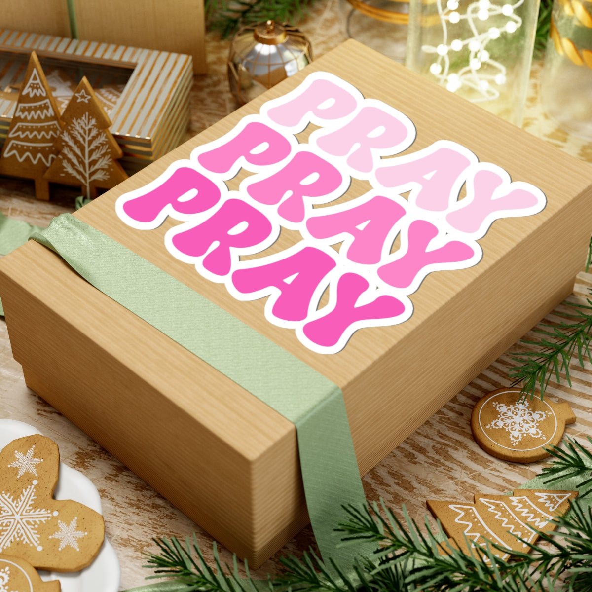 Pray Pray Pray Kiss-Cut Stickers