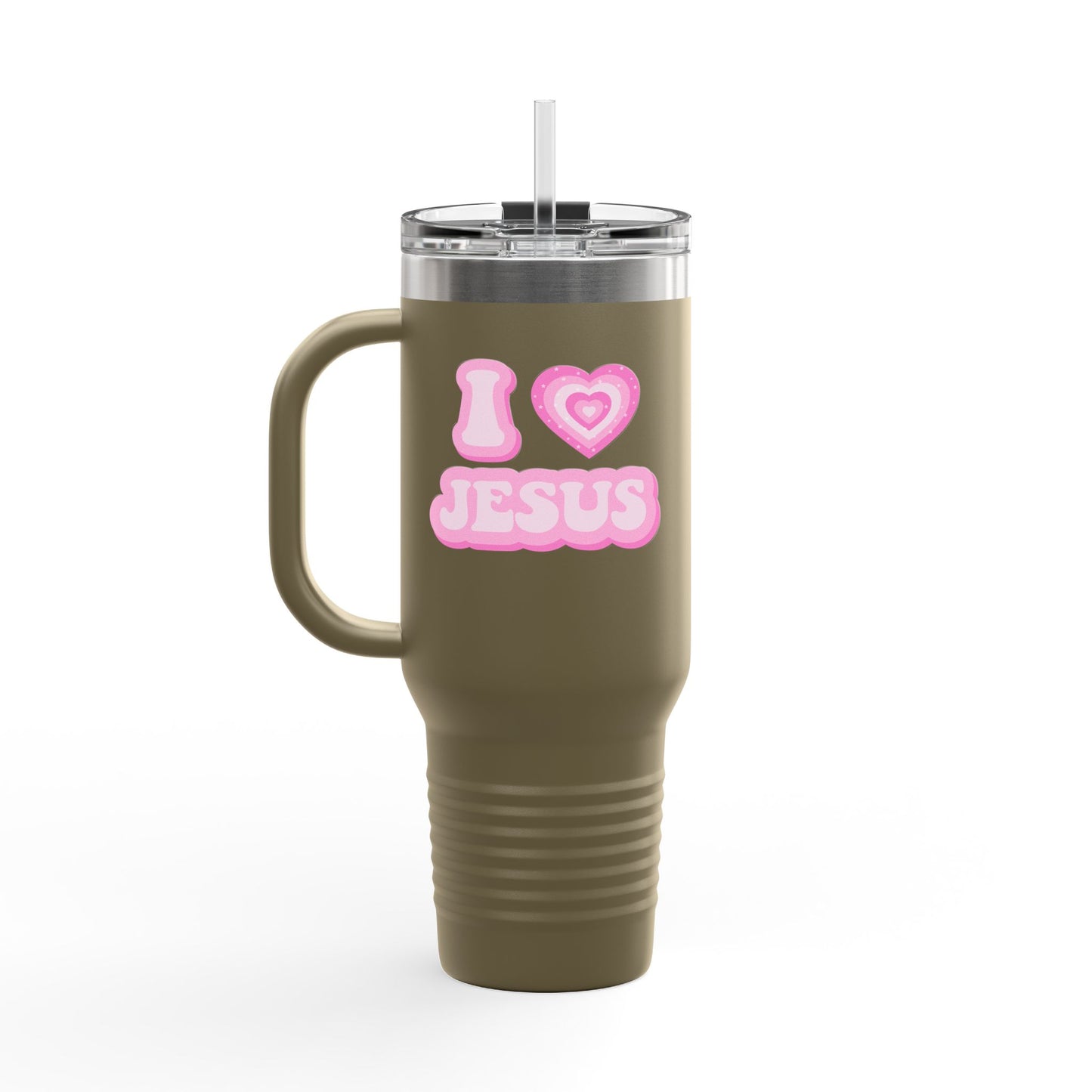 I 💗 Jesus Insulated Travel Mug, 40oz