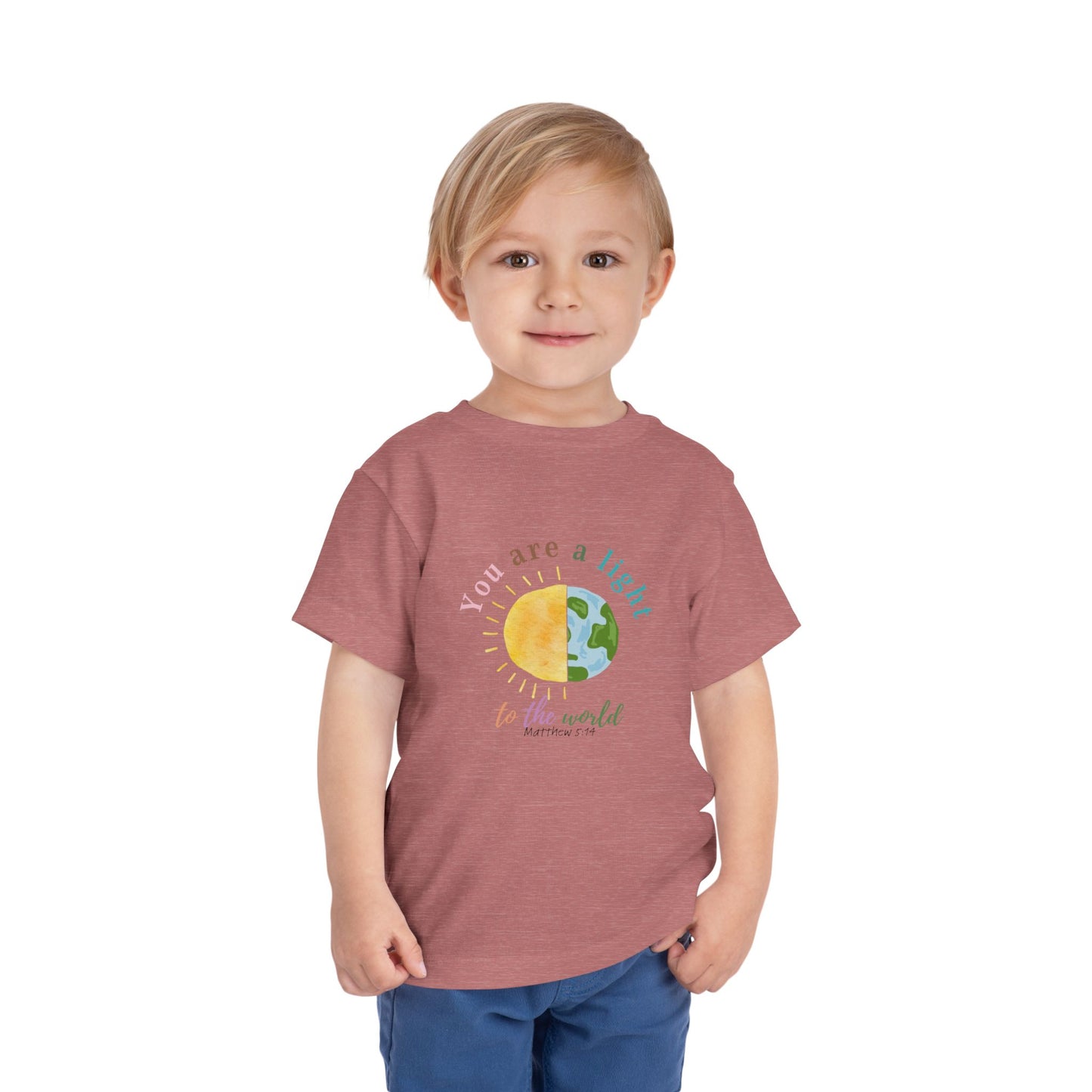 You Are A Light To The World Toddler Short Sleeve Tee