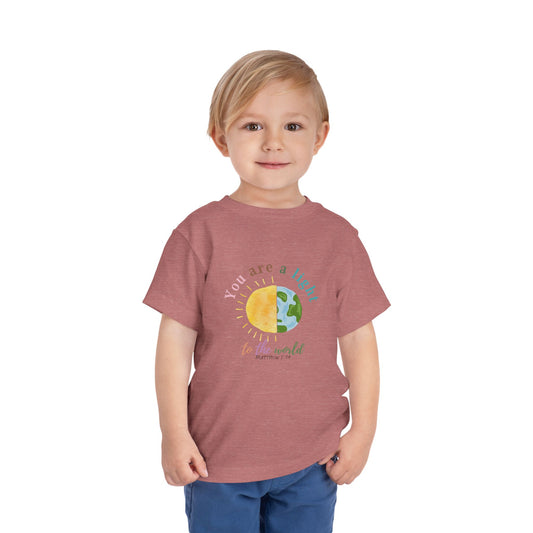 You Are A Light To The World Toddler Short Sleeve Tee