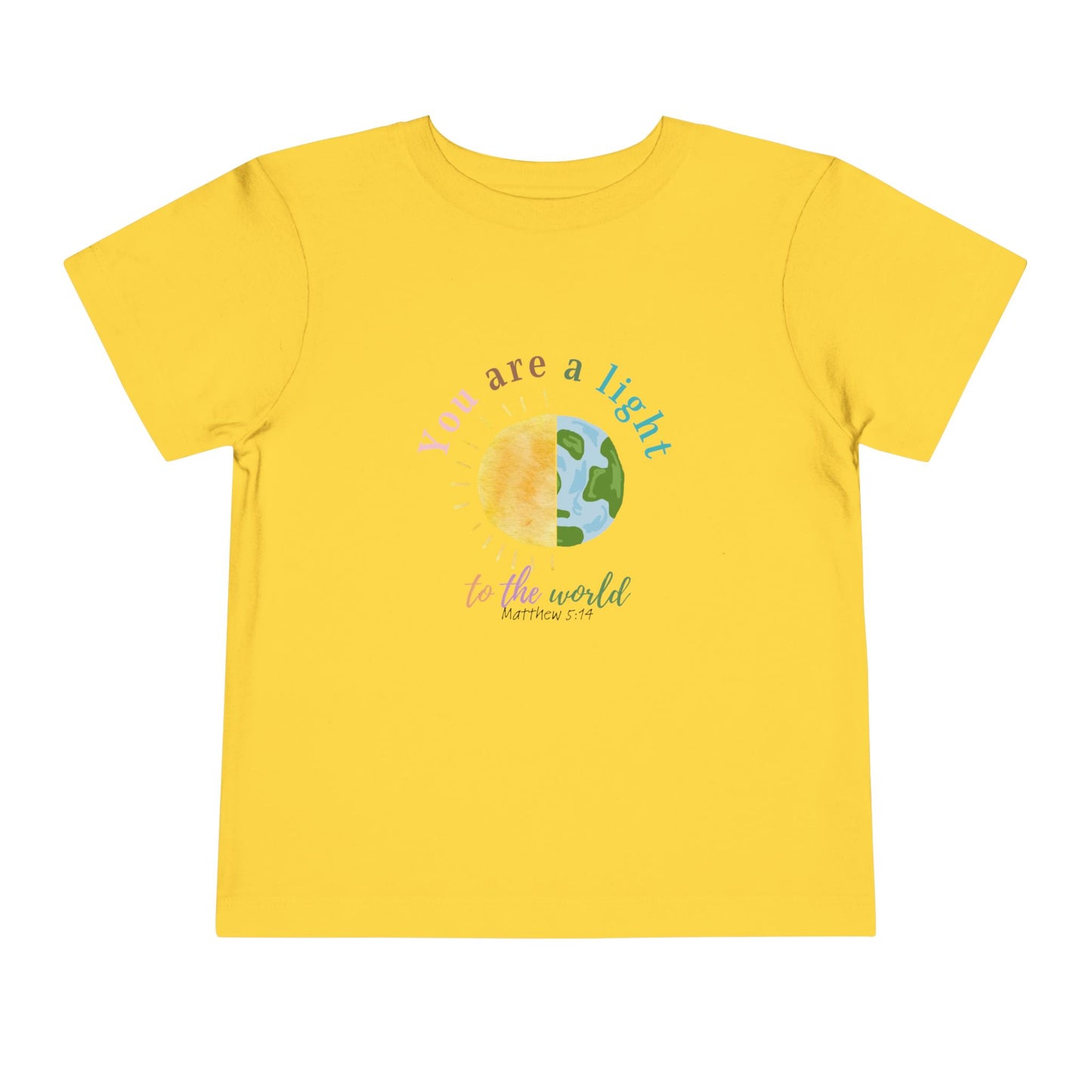 You Are A Light To The World Toddler Short Sleeve Tee