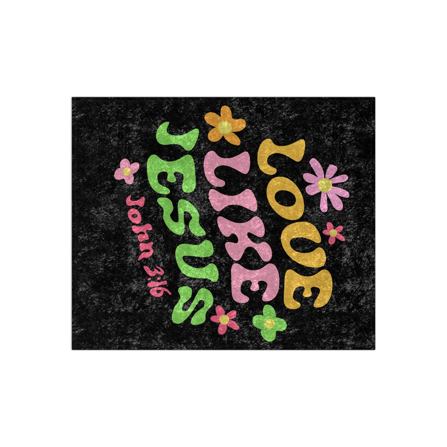 Love Like Jesus Crushed Velvet Blanket