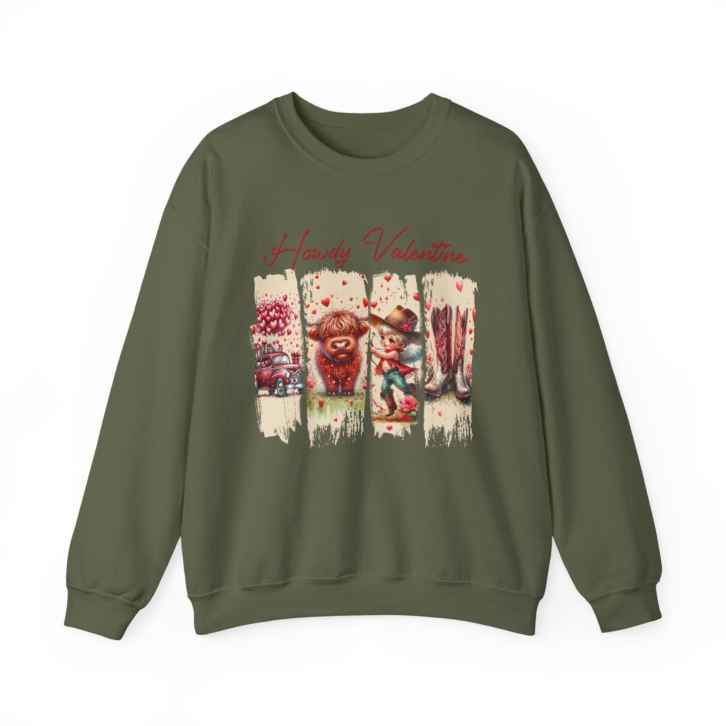HOWDY Valentine Unisex Heavy Blend™ Crewneck Sweatshirt