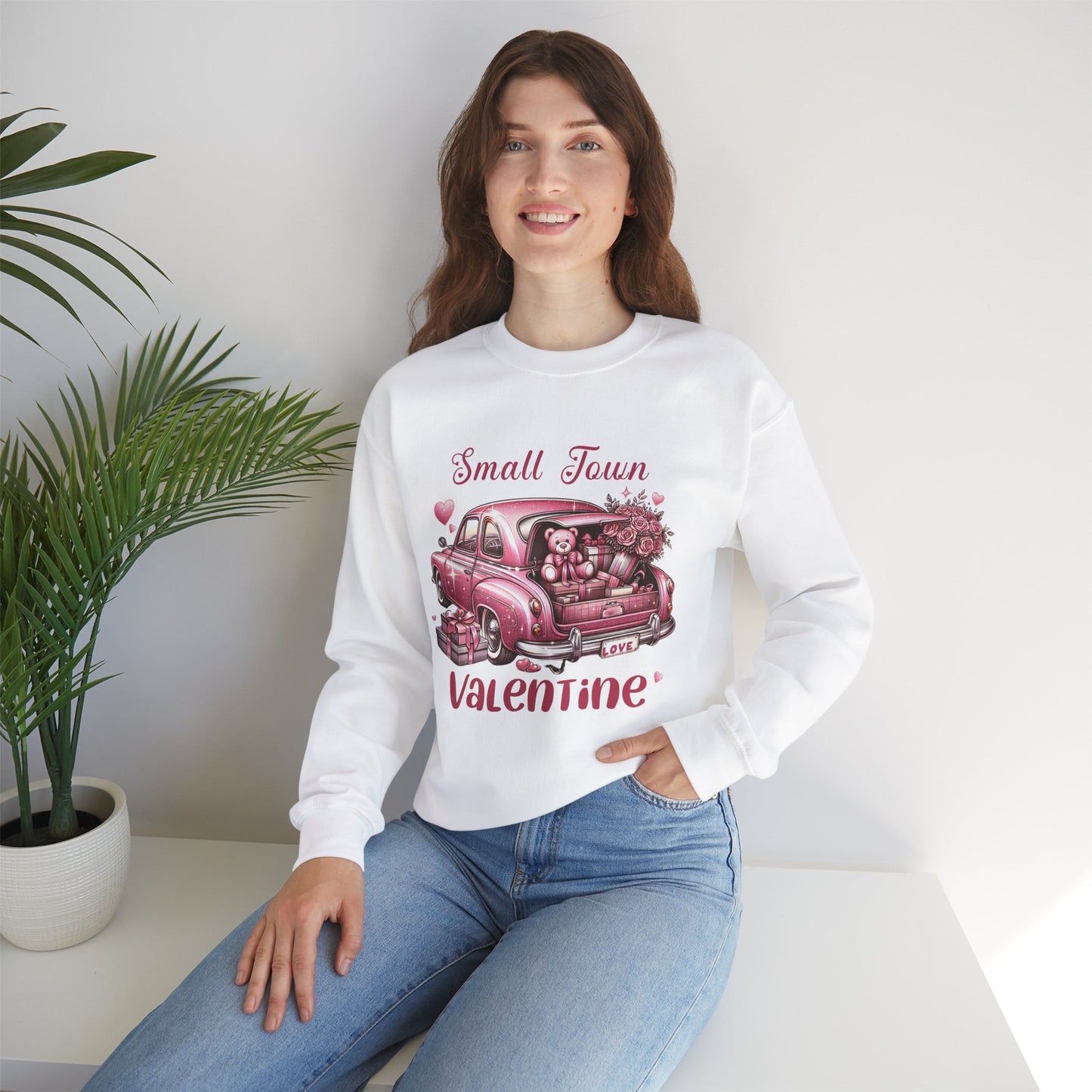 Small Town Valentine Unisex Heavy Blend™ Crewneck Sweatshirt
