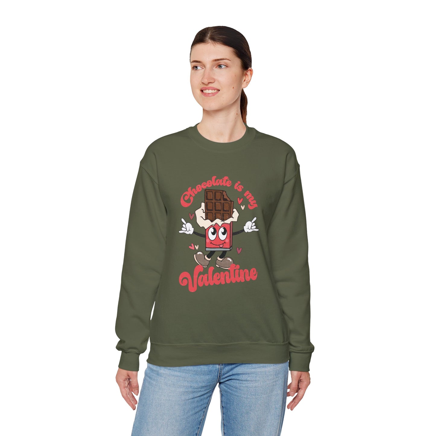 Chocolate is My Valentine Unisex Heavy Blend™ Crewneck Sweatshirt