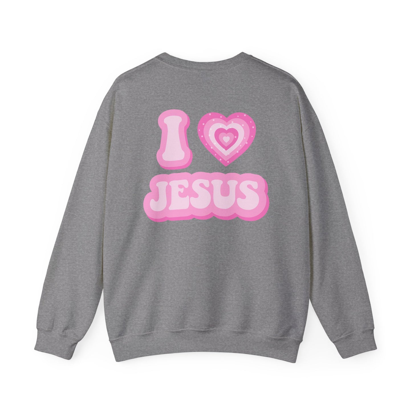I 💗 Jesus Unisex Heavy Blend™ Crewneck Sweatshirt