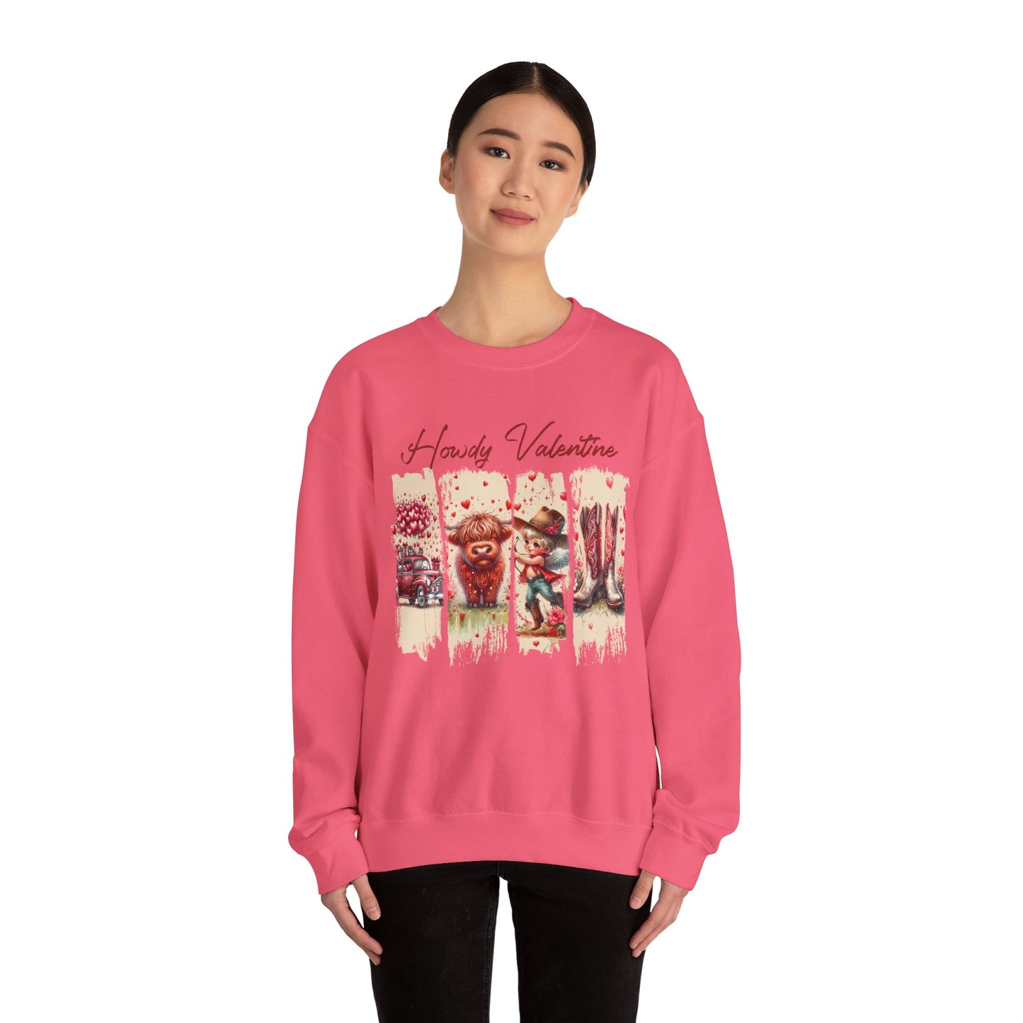 HOWDY Valentine Unisex Heavy Blend™ Crewneck Sweatshirt