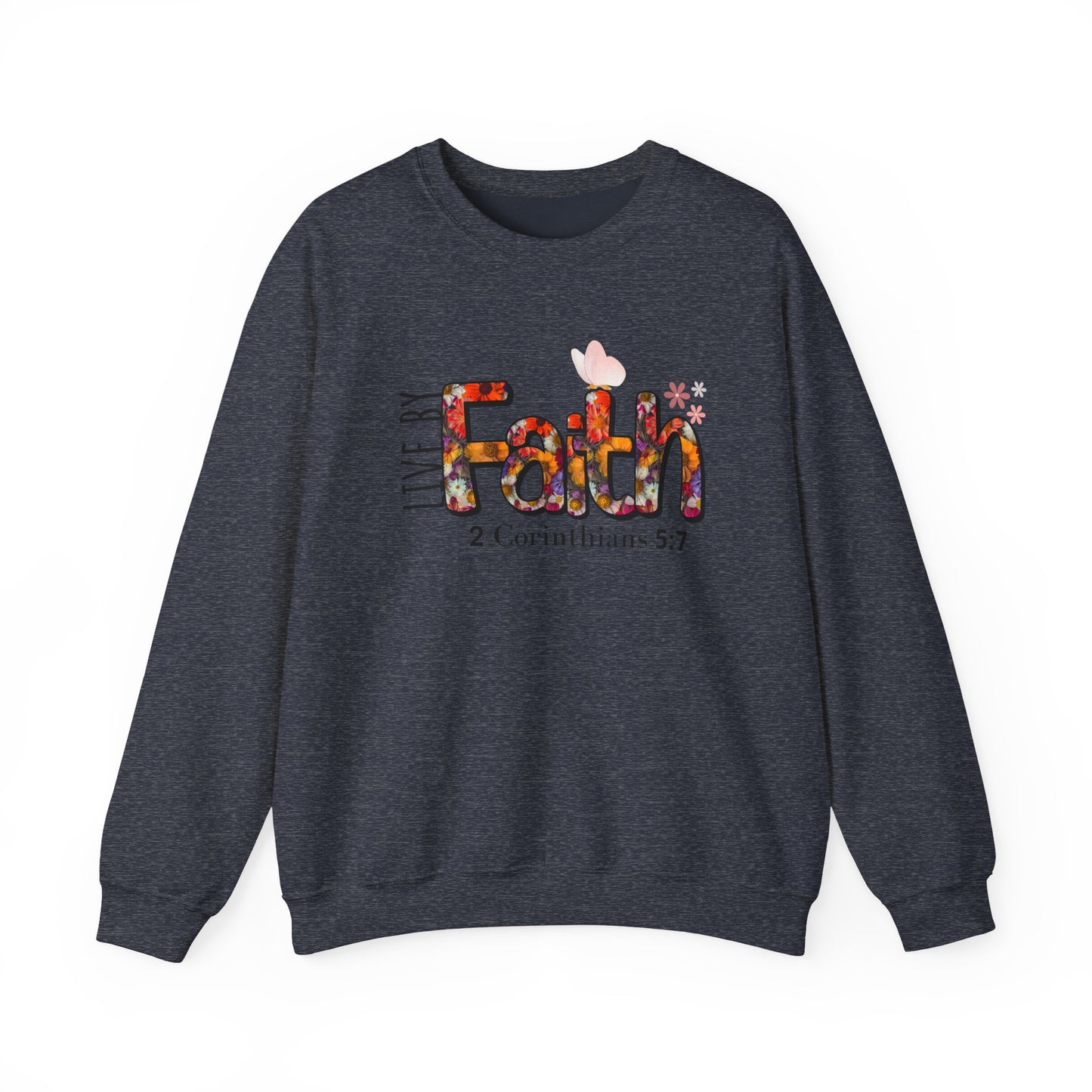 Live By Faith Unisex Heavy Blend™ Crewneck Sweatshirt