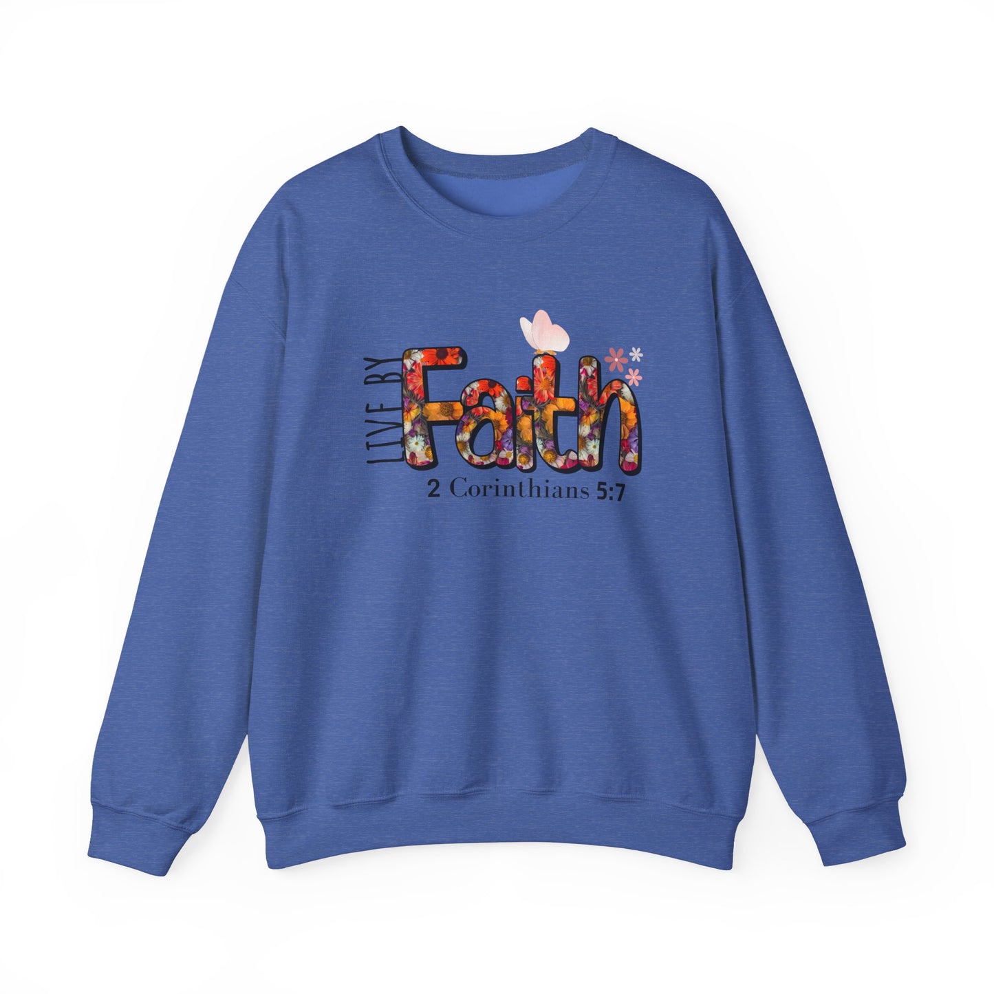 Live By Faith Unisex Heavy Blend™ Crewneck Sweatshirt