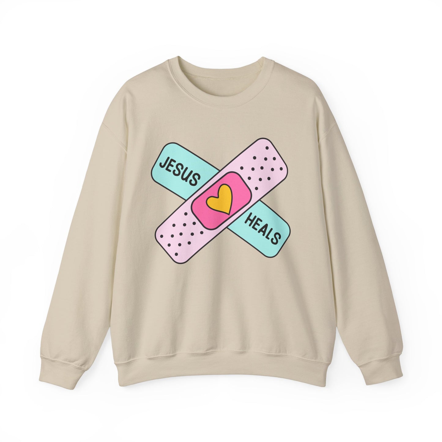 Jesus Heals Unisex Heavy Blend™ Crewneck Sweatshirt