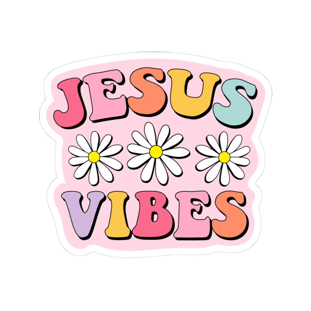 Jesus Vibes Kiss-Cut Stickers