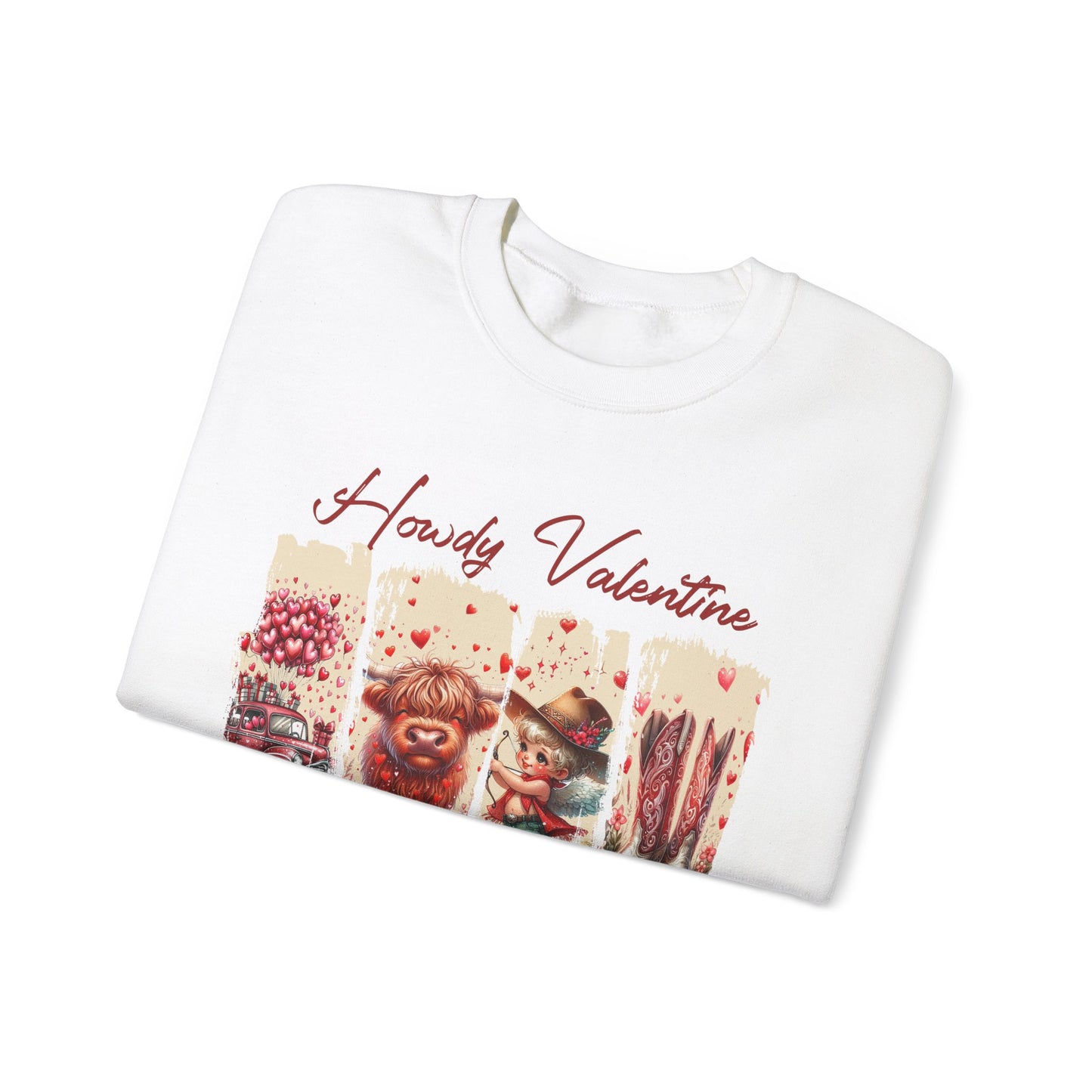 HOWDY Valentine Unisex Heavy Blend™ Crewneck Sweatshirt